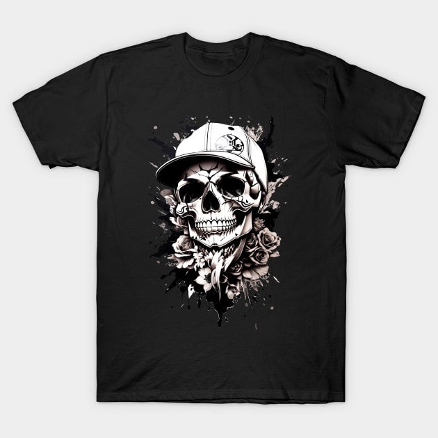 Gansta Skull T-Shirt by Buff Geeks Art